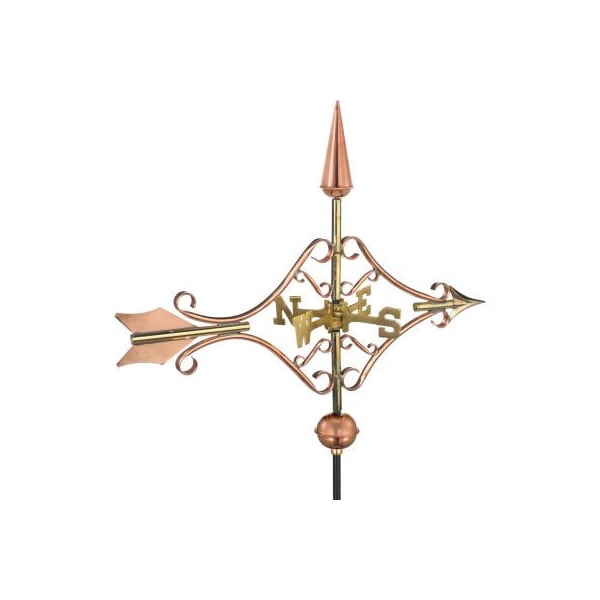 Good Directions Good Directions Victorian Arrow Garden Weathervane, Polished Copper w/Garden Pole 8842PG - main